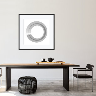 Svart & Vit Minimalistisk Modern Konsttryck Poster