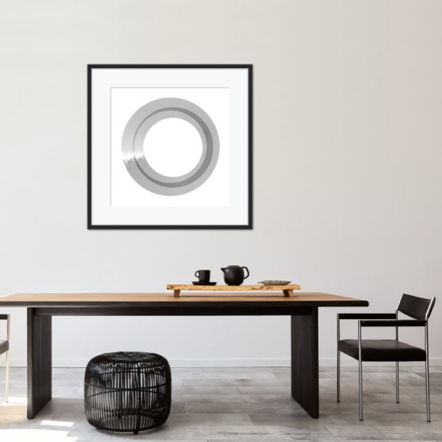 Svart & Vit Minimalistisk Modern Konsttryck Poster (Skapare uppladdad)