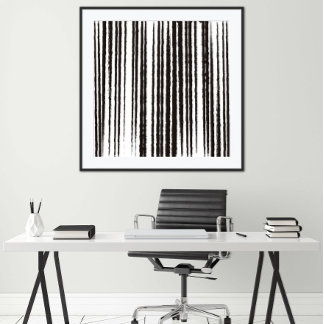 Svart & Vit Minimalistisk Modern Konsttryck Poster