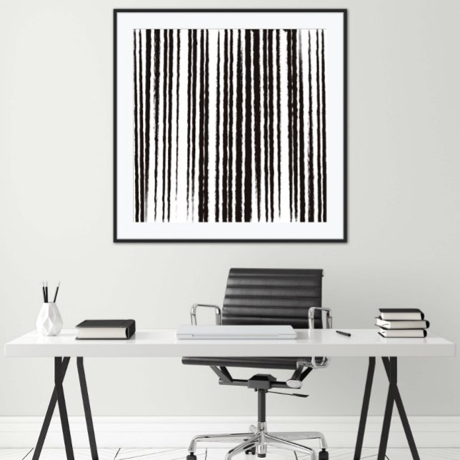 Svart & Vit Minimalistisk Modern Konsttryck Poster (Skapare uppladdad)