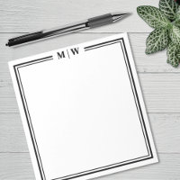 Svart Vit Minimalistisk Monogram