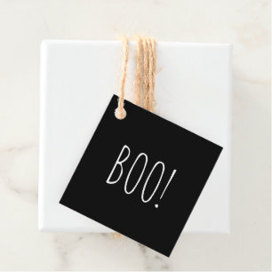 Svart vit minimalistisk, söt Halloween Gåvor Etiketter