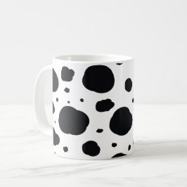 svart vit modern dalmatiner fläckar djur mönster kaffemugg
