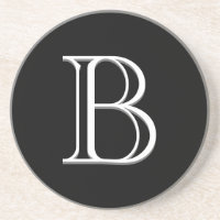Svart Vit Modern Enkel Stilfull Bokstav Initial