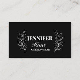 Svart&vit modern, minimalistisk QR-kod Visitkort