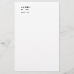 Svart & Vit Modern Professionell Exklusiv Brevpapper