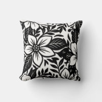 Svart & Vit Moderne Blommig Blomning