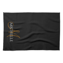svart & vit monogram initial anpassat namn