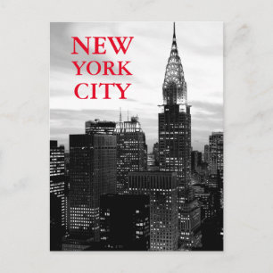 Svart & vit New York City Vykort