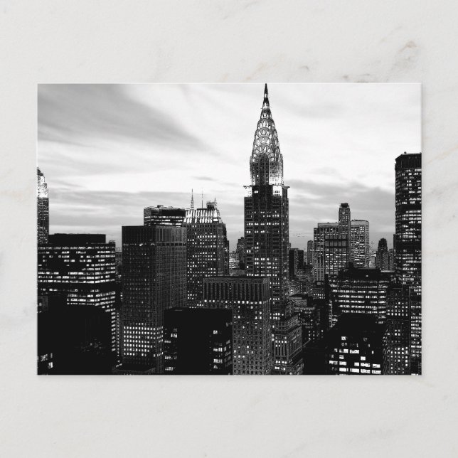 Svart & vit New York Vykort (Framsida)