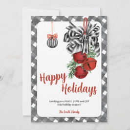 Svart-vit Noël-julkort Julkort