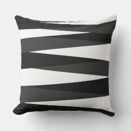 Svart, vit och Grått Geometric Kudde