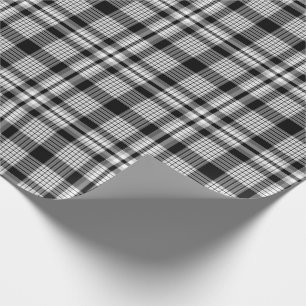 Svart vit- och gråttpläd presentpapper