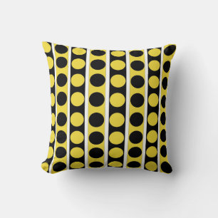 Svart, vit och gult American MoJo Pillow Kudde