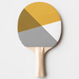 Svart, vit och gult - enkel geometrisk grafik pingisracket