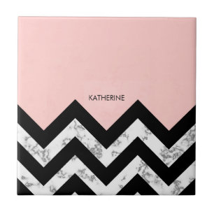 Svart vit- och rosasparrar kakelplatta