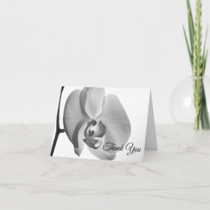 Svart vit Orchid Funeral Sympathy Tack Kort