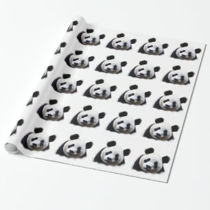 Svart & Vit Panda Julpresentpapper Presentpapper