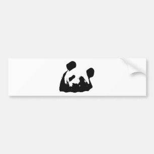 Svart Vit Pop Art Panda Bildekal