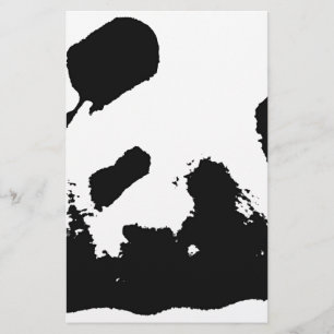 Svart Vit Pop Art Panda Brevpapper