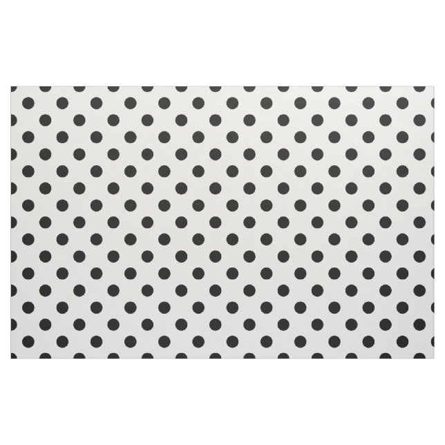 Svart Vit Prickig Tyg (Fat Quarter)