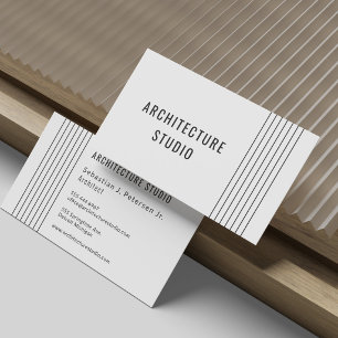 Svart vit professionell arkitekt designer modern visitkort
