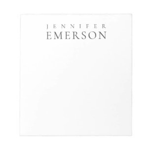 Svart vit professionell minimalistisk modern enkel anteckningsblock
