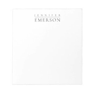 Svart vit professionell minimalistisk modern enkel anteckningsblock