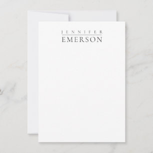 Svart vit professionell minimalistisk modern enkel anteckningskort