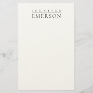 Svart vit professionell minimalistisk modern enkel brevpapper