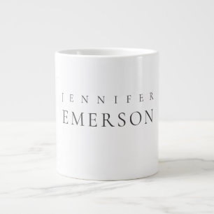 Svart vit professionell minimalistisk modern enkel jumbo mugg