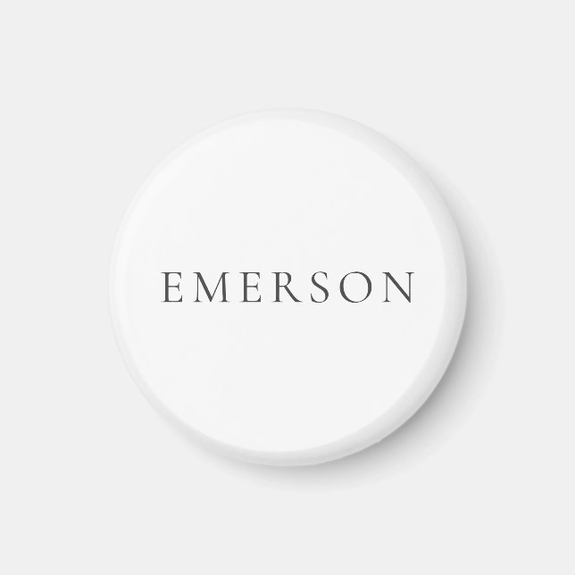 Svart vit professionell minimalistisk modern enkel magnet (Framsidan)