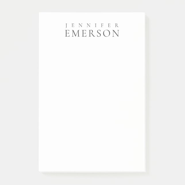 Svart vit professionell minimalistisk modern enkel post-it block (Framsida)