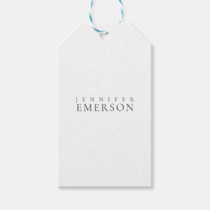 Svart vit professionell minimalistisk modern enkel presentetikett