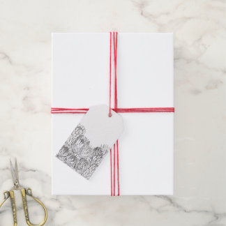 Svart & Vit Protea Skiss Bouquet  Presentetikett