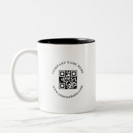 Svart-vit QR-kod Affärslogotyp Reklammugg Två-Tonad Mugg