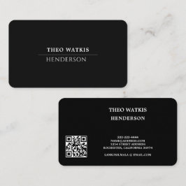 Svart vit qr-kod redigering visitkort