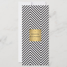 Svart Vit Randig Guld Minimalistisk Modern Tom