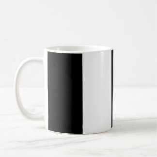 Svart & vit randig vertikal kaffemugg