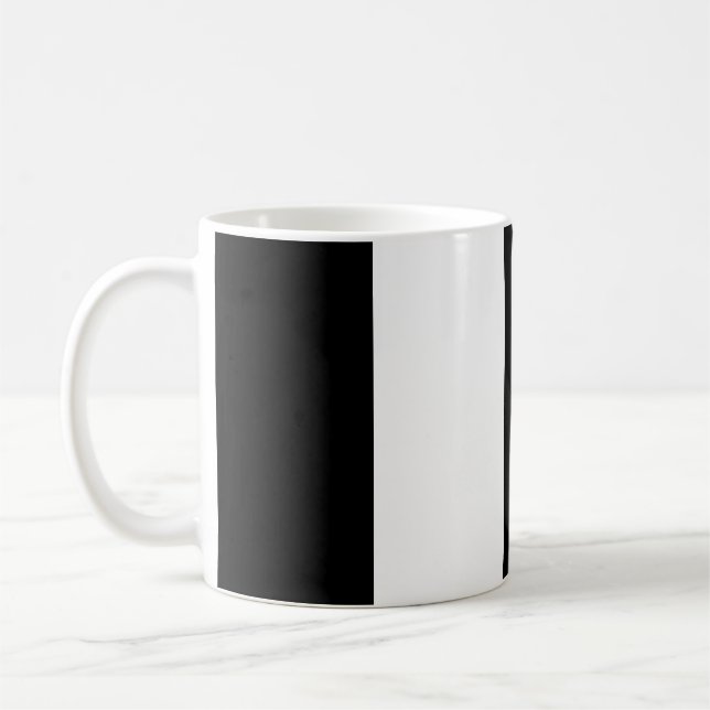 Svart & vit randig vertikal kaffemugg (Vänster)