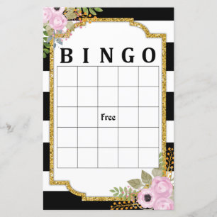 Svart-vit-randigt bingo-spel