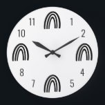Svart/vit regnbåge - köldlås stor klocka<br><div class="desc">Vi lägger alltid till nya mönster varje dag!</div>