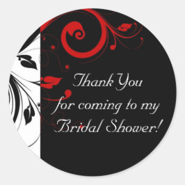 Svart, vit, röd, omvänd skruvmejsel Anpassningsbar Runt Klistermärke