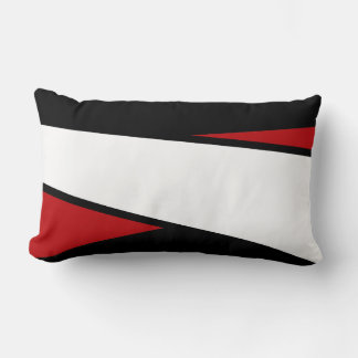 Svart, vit, röd Rand design, Lumbalfyllning Lumbarkudde