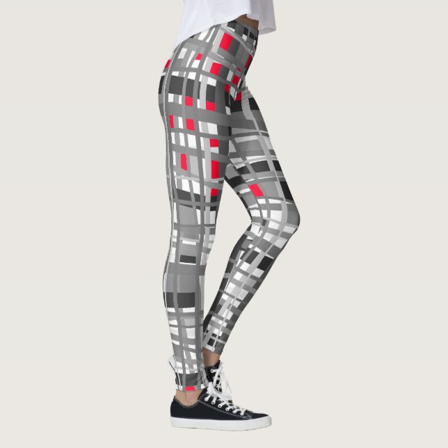 svart, vit & rött leggings (Höger)