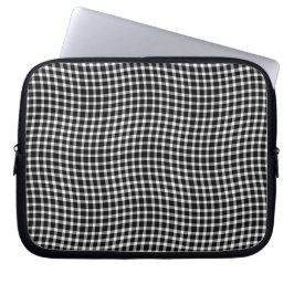 Svart-vit rutig sömlös mönster laptop fodral