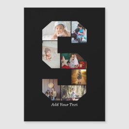 Svart-vit S-bokstavsfotocollage