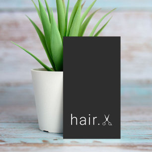 Svart vit-sax med minimal Elegant Hairstylist Visitkort