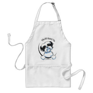 Svart/vit Shih Tzu IAAM Förkläde