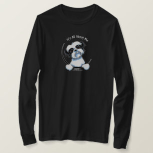 Svart/vit Shih Tzu IAAM Tee Shirt